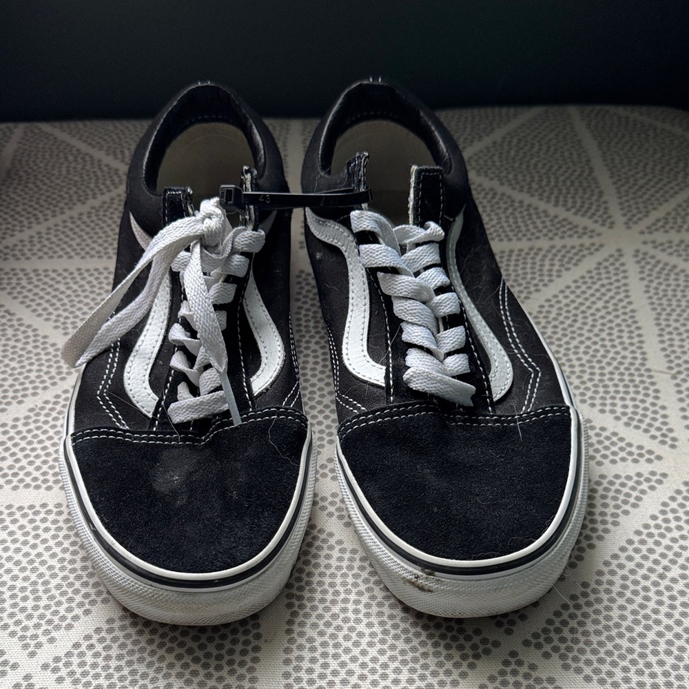 Vans Black & White Old Skool Skate Shoes